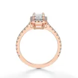Pierścionek zaręczynowy z diamentem Emerald Halo SBPZ_086